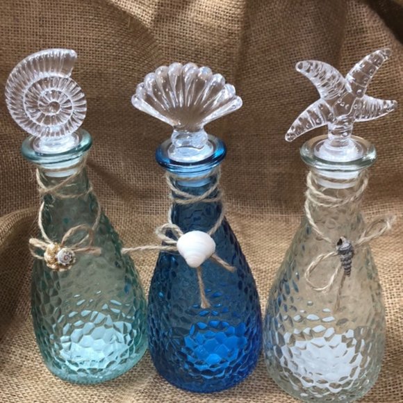 Beach Pebble Texture Seaside Glass set decor - Picture 5 of 15